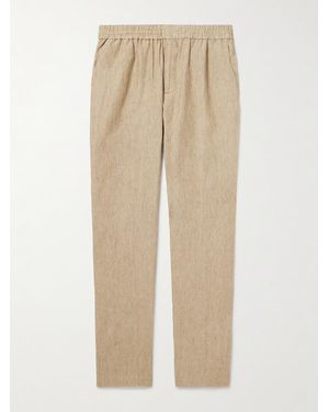 Sunspel Slim-Fit Straight-Leg Linen Trousers - Natural