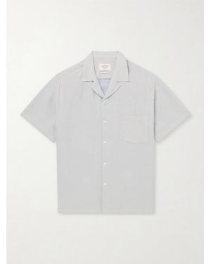 Portuguese Flannel Jones Camp-Collar Cotton Shirt - White