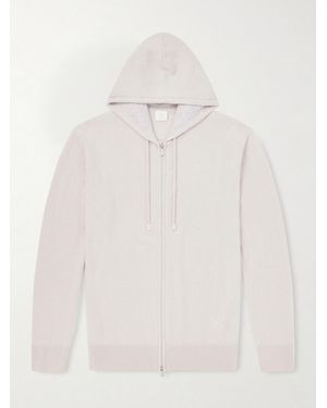 Eleventy Cashmere Zip-up Hoodie - Natural