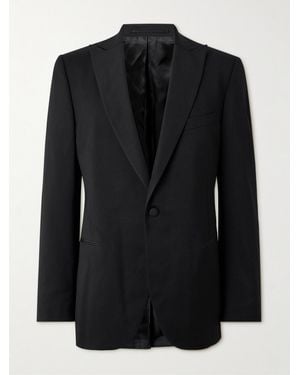 MR P. Wool Tuxedo Jacket - Black