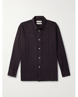 A Kind Of Guise Gusto Striped Cotton And Lyocell-blend Shirt - Blue