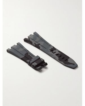 HORUS WATCH STRAPS Tang 42Mm Camouflage-Print Rubber Watch Strap - Grey