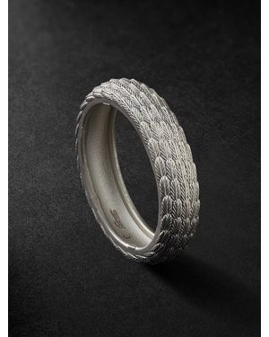 Jacquie Aiche Textured Sterling Silver Ring - Black