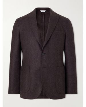 Boglioli Virgin Wool-Flannel Suit Jacket - Black
