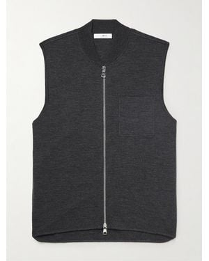 MR P. Double-Faced Merino Wool-Blend Gilet - Black