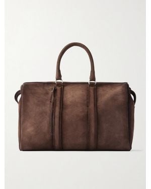 Officine Creative Quentin 009 Suede Weekend Bag - Brown