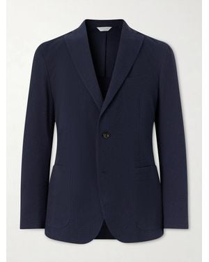 Boglioli Cotton-Seersucker Blazer - Blue