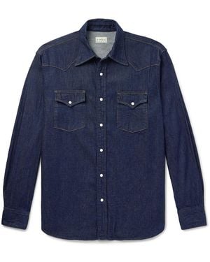 Kapital Husky Denim Western Shirt - Blue