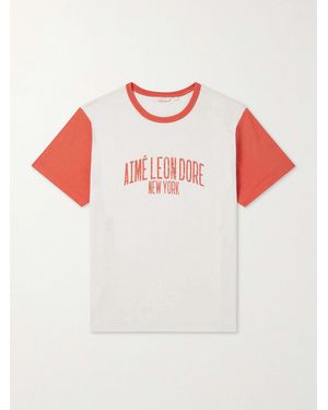 Aimé Leon Dore Logo-Print Cotton-Jersey T-Shirt - Pink