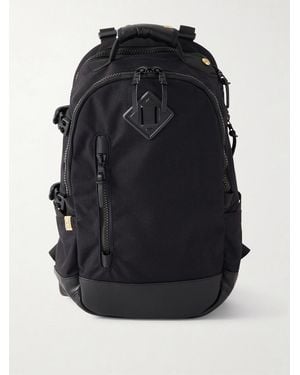 Visvim Leather-Trimmed Cordura Backpack - Black