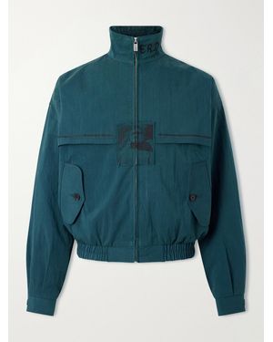 Enfants Riches Deprimes Discipline Logo-Embroidered Shell Track Jacket - Blue