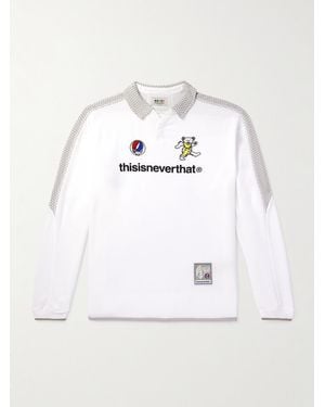 thisisneverthat Grateful Dead Soccer Logo-print Embroidered Jersey Polo Shirt - Natural