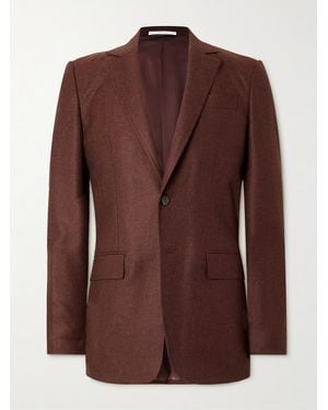 Gabriela Hearst Irving Wool And Cashmere-Blend Flannel Suit Jacket - Brown