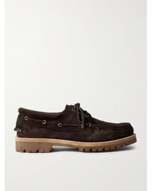 Officine Creative Heritage Flexi 001 Suede Boat Shoes - Brown