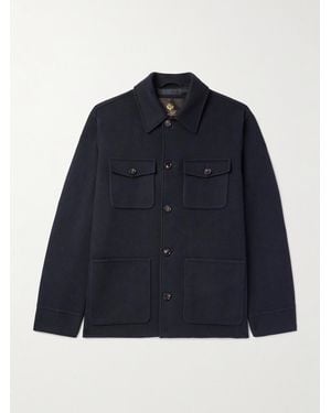Loro Piana Devis Storm System Cashmere Overshirt - Blue