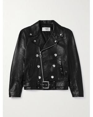Celine Giacca Biker Slim-Fit - Nero