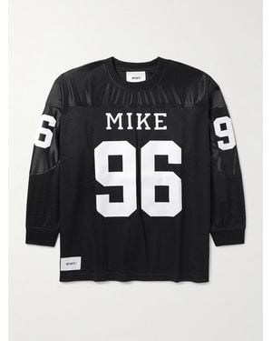 WTAPS Netminder Printed Tech-jersey And Mesh Shirt - Black