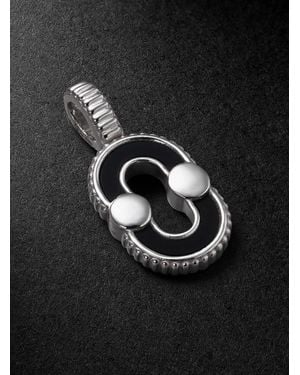 Viltier Magnetic 18-Karat, Onyx And Mother-Of-Pearl Pendant - Black