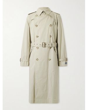 Polo Ralph Lauren Belted Stretch-cotton Poplin Trench Coat - Natural