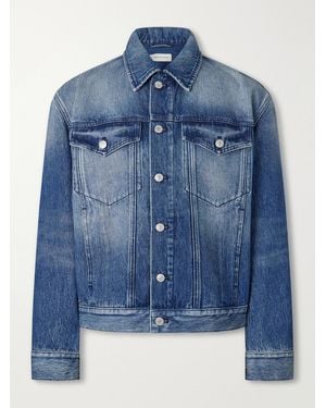 Dries Van Noten Panelled Cotton-Denim Trucker Jacket - Blue