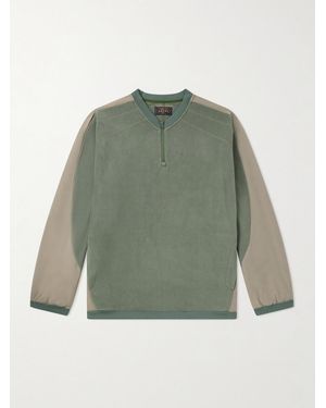 Beams Plus Half-Zip Fleece Jumper - Green