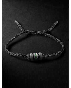 Carolina Bucci Forte Blackened, Tsavorite And Lurex Bracelet