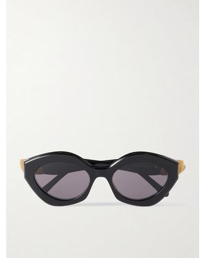 Loewe Coil Round-Frame Acetate Sunglasses - Schwarz