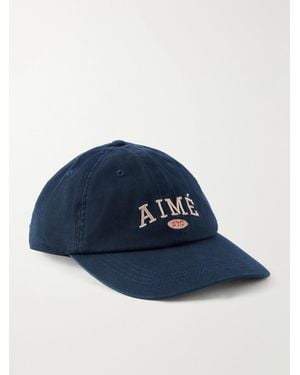 Aimé Leon Dore Nyc Logo-Embroidered Cotton Cap - Blue