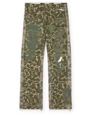 GALLERY DEPT. Venura Straight-leg Patchwork Camouflage-print Cotton-canvas Pants - Green