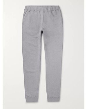 Sunspel Tapered Brushed Loopback Cotton-jersey Joggers - Grey