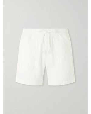 MR P. Straight-Leg Cotton Drawstring Shorts - White