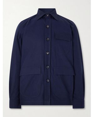De Petrillo Cotton Overshirt - Blue