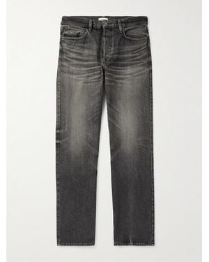 Fear Of God Straight-Leg Logo-Appliquéd Jeans - Grey
