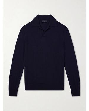 dunhill Merino Wool Polo Shirt - Blue