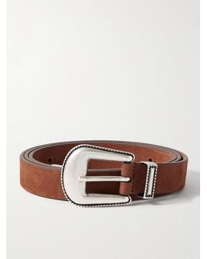 Anderson's 2.5Cm Nubuck Western Belt - Brown