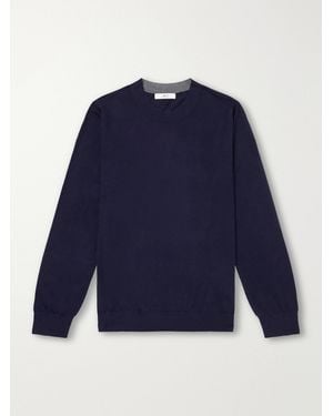 MR P. Cashmere And Silk-Blend Sweater - Blue
