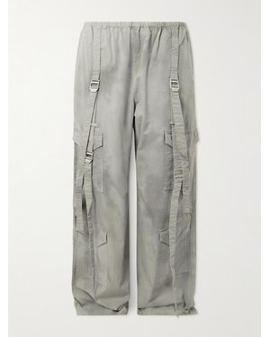 Acne Studios Probero Wide-Leg Organic Cotton-Twill Cargo Trousers - Grey