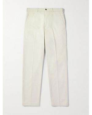 dunhill Straight-Leg Stretch-Cotton Twill Chinos - Natural