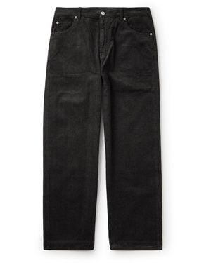Our Legacy Vast Wide-leg Herringbone Jeans - Black