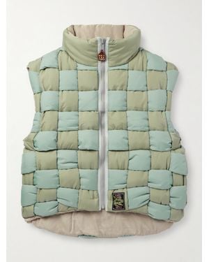 Kapital Reversible Quilted Padded Shell Gilet - Green