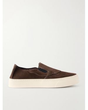 Omni Lister Suede Slip-On Trainers - Brown