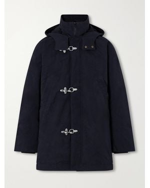 A Kind Of Guise Isaba Padded Cotton, Wool And Mohair-Trimmed Canvas Parka - Blue