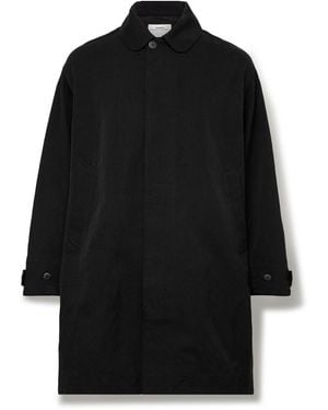 Visvim Balmat Wool And Linen-Blend Twill Coat - Black