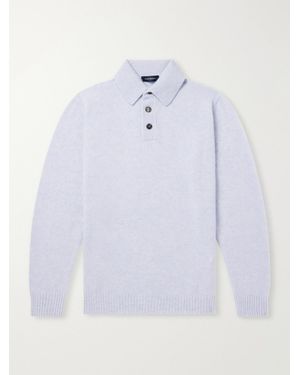 Thom Sweeney Cashmere And Silk-Blend Polo Shirt - White