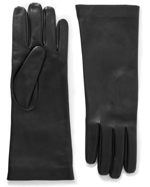 Saint Laurent Leather Gloves - Black