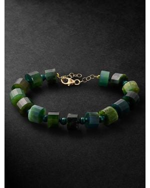 JIA JIA Malachite And Jade Bracelet - Black