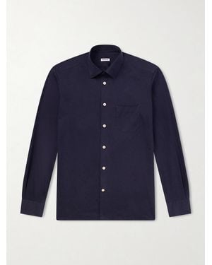Kiton Cotton-Jersey Shirt - Blue