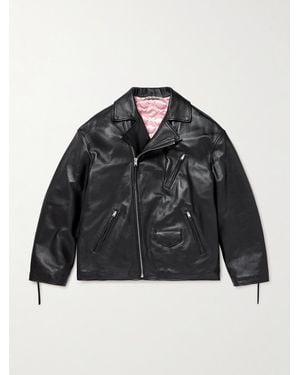 Acne Studios Leather Biker Jacket - Black