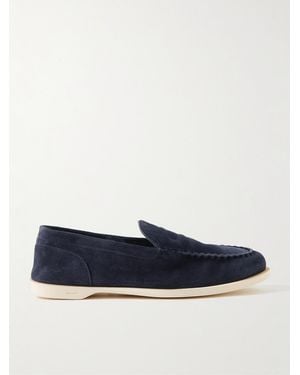 John Lobb Pace Suede Loafers - Blue