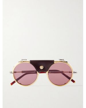Jacques Marie Mage Glacier Rocky Round Frame Sunglasses - Pink